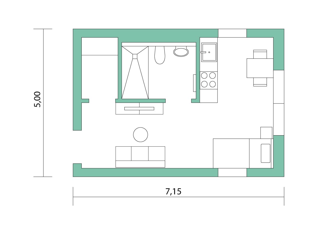 Grundriss Modul