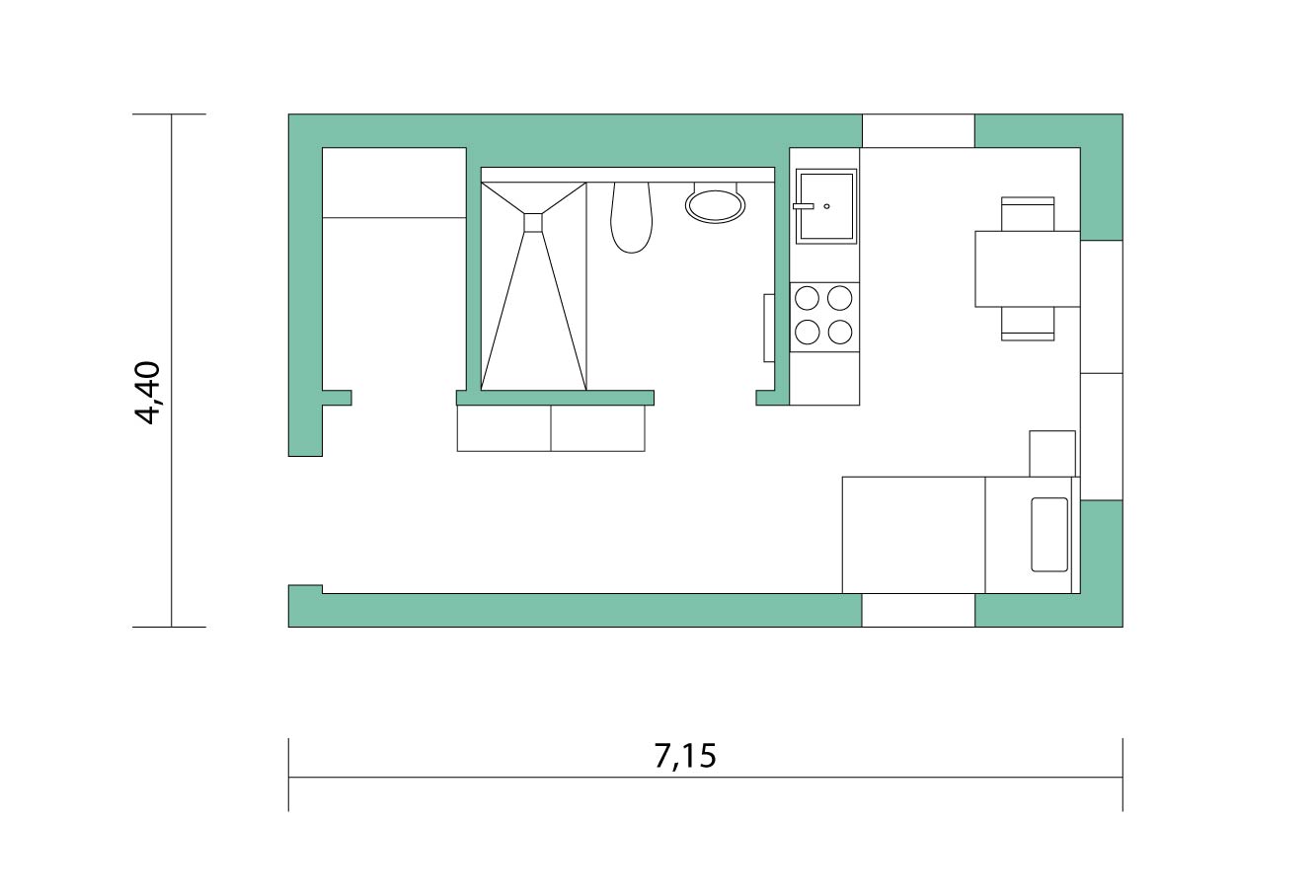 Grundriss Modul